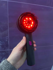 Electric Vibration Massage Comb with Red Light Therapy