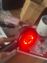 Electric Vibration Massage Comb with Red Light Therapy