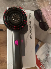 Electric Vibration Massage Comb with Red Light Therapy